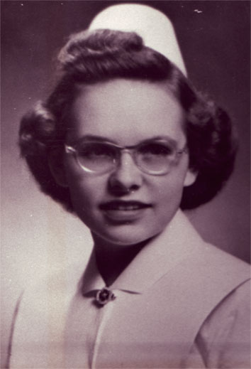Virginia in her young years as a nurse